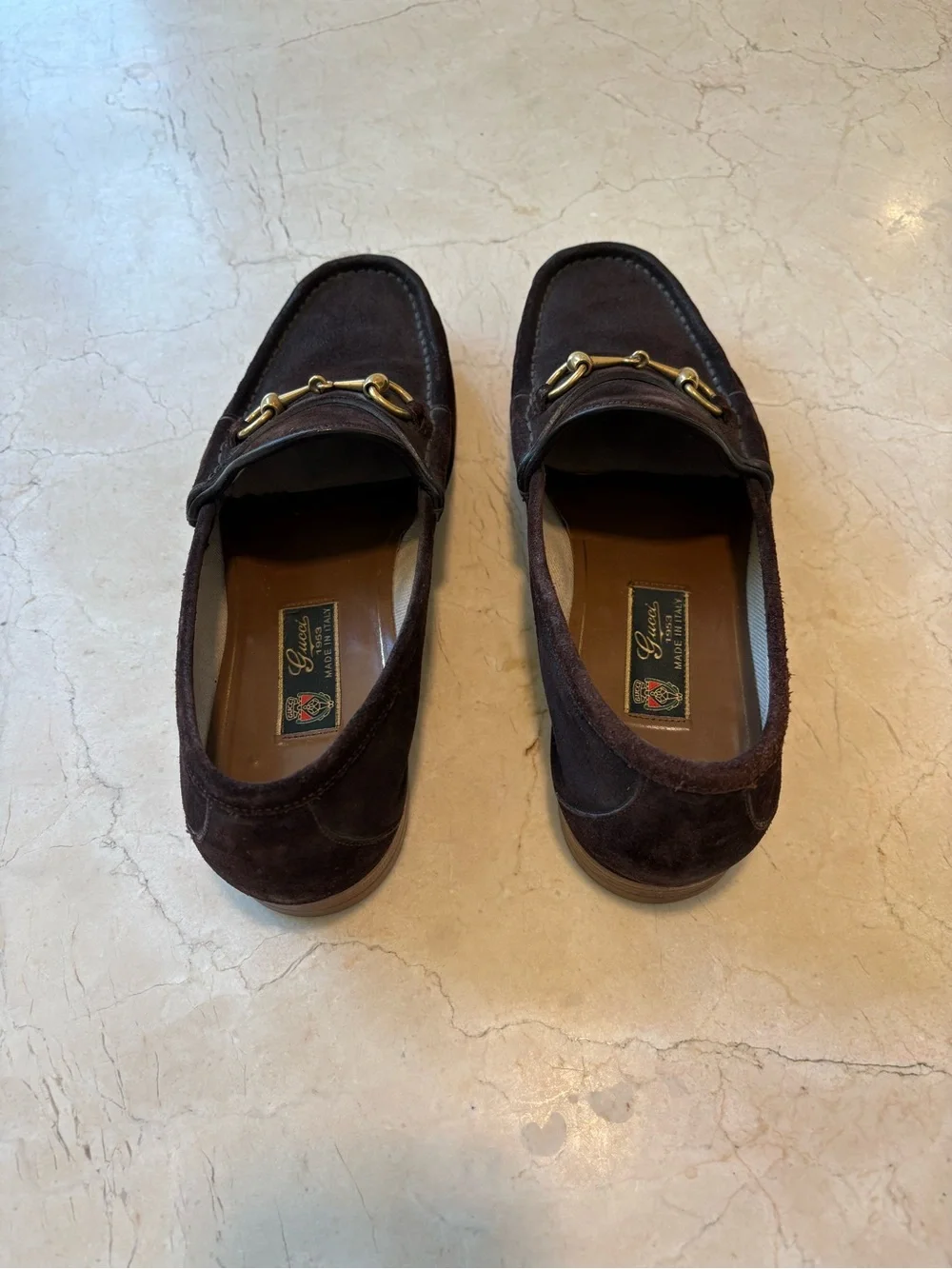 Gucci vintage Brown Suede Horsebit Loafers